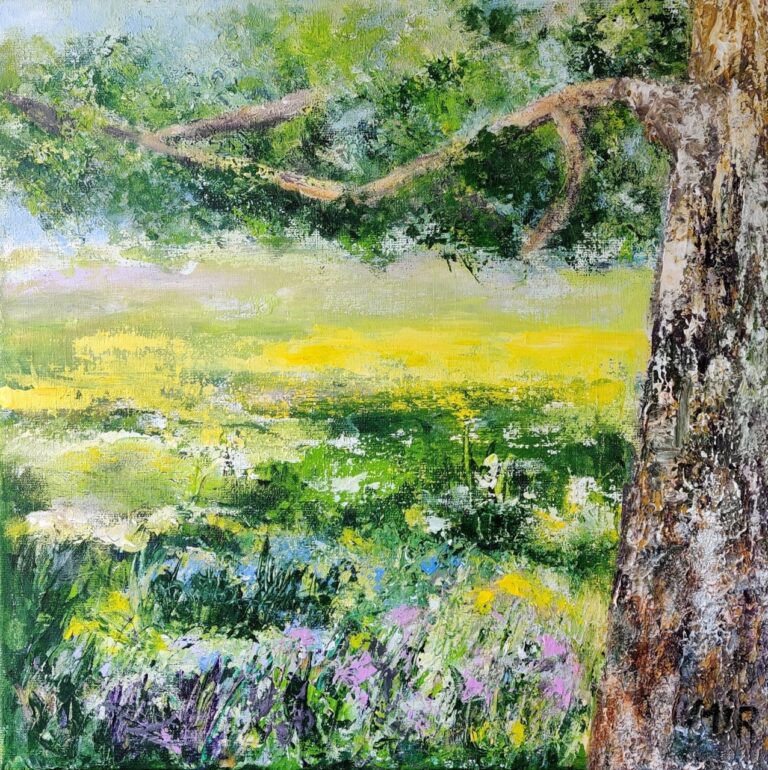 ‘Lente’ – Acryl op doek – 50x50cm – €300